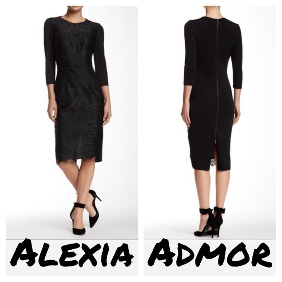 Alexia Admor Embroidered Sheath Dress stunning - Picture 1 of 9